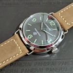 Best Quality Replica Panerai Grey Dial Brown Leather Strap Watch 